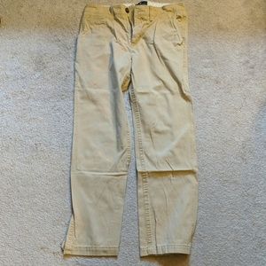 American Eagle tan relaxed straight jeans